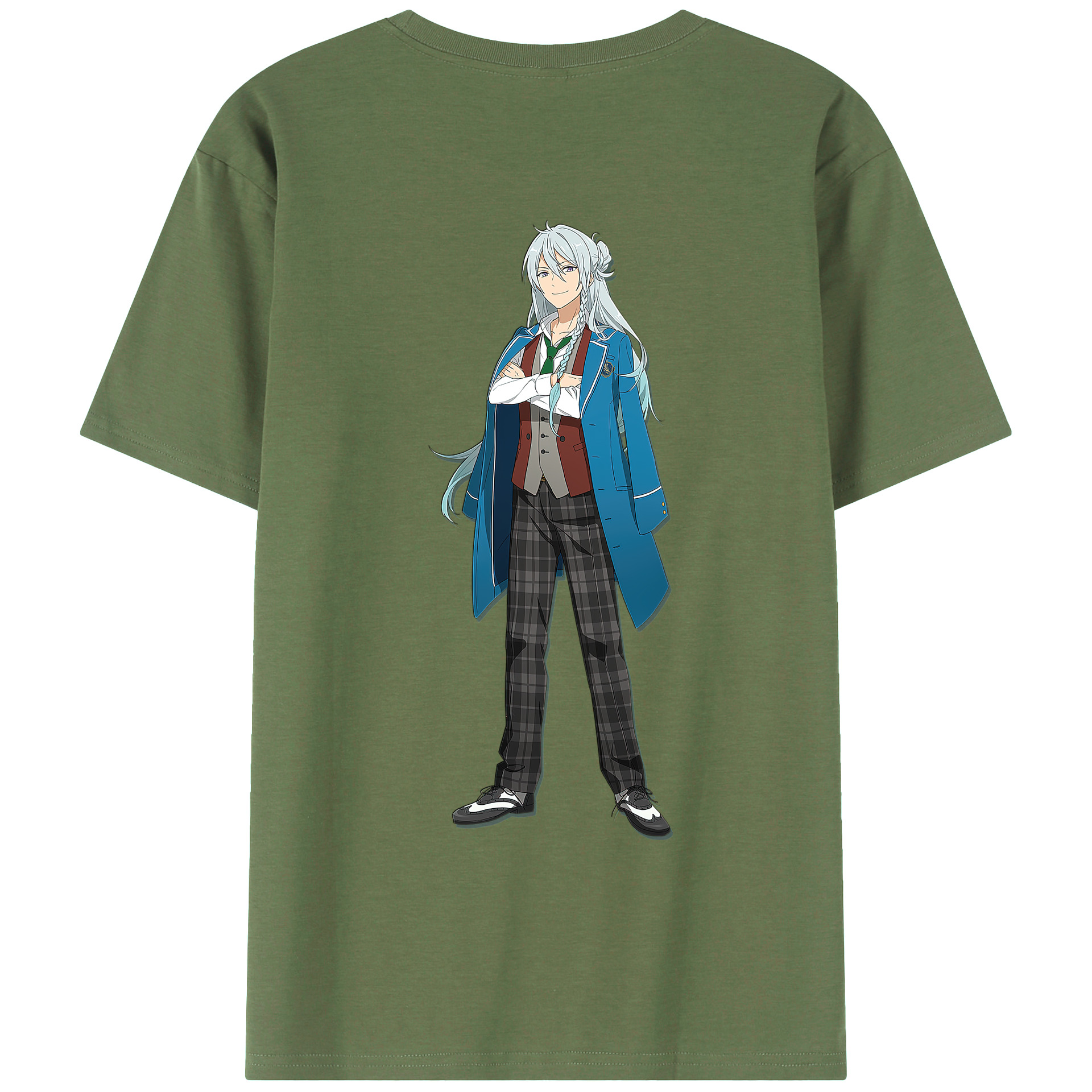 （画像用） あんさんぶるスターズ! Ensemble Stars 綿100％ メンズ半袖Tシャツ（バックプリント） 通気性